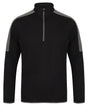 ¼ zip mid-layer with contrast panelling 