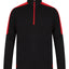 ¼ zip mid-layer with contrast panelling 