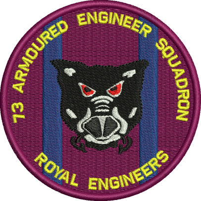 73 AES Embroidered Badge