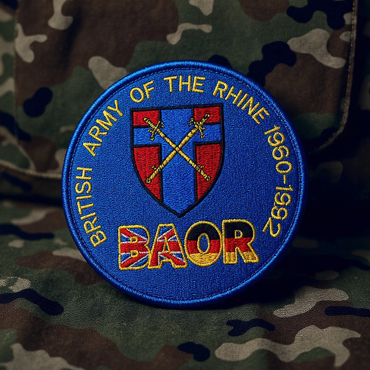 British Army of the Rhine BAOR – Veteran Embroidered Badge
