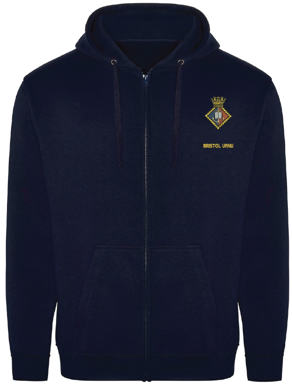 Bristol University Royal Naval Unit Zipped Hoodie