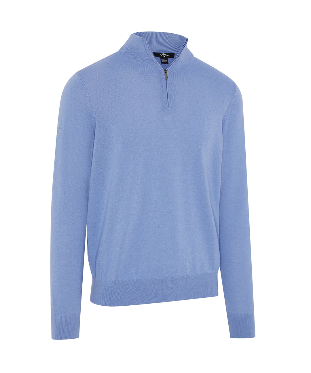 1/4-zip merino blend sweater