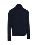 1/4-zip merino blend sweater