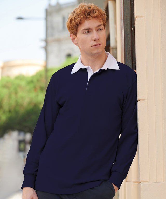 Long sleeve plain rugby shirt