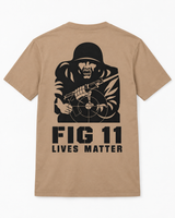 Fig 11 Lives Matter T-Shirt back print, Desert Sand