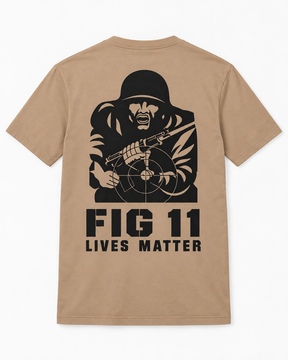 Fig 11 Lives Matter T-Shirt back print, Desert Sand