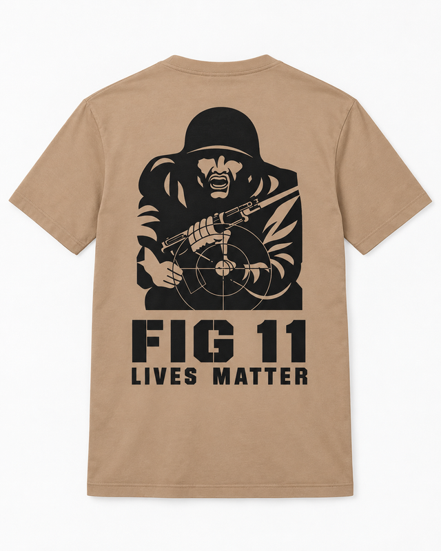 Fig 11 Lives Matter T-Shirt back print, Desert Sand