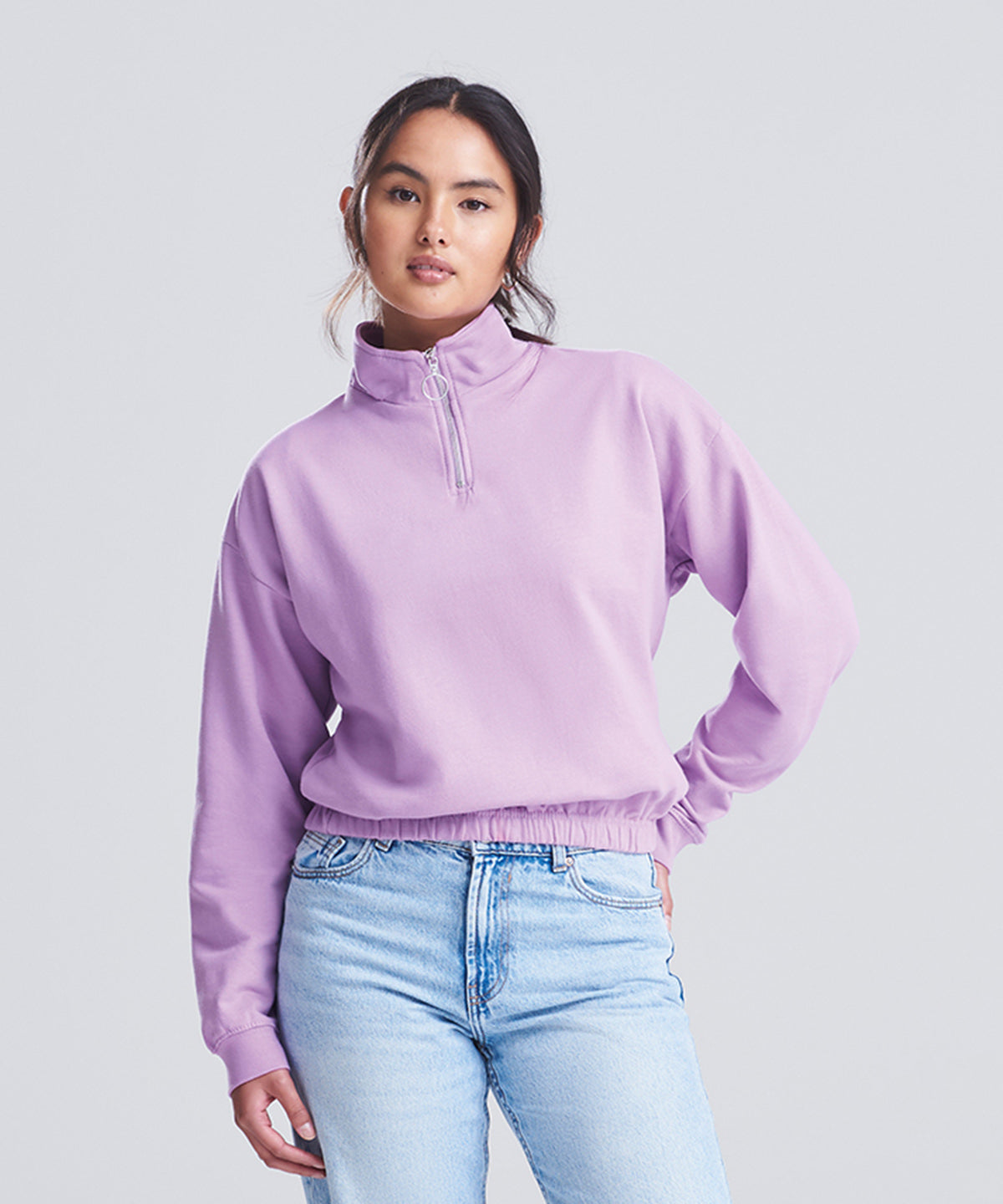 Women's cropped ¼-zip sweat