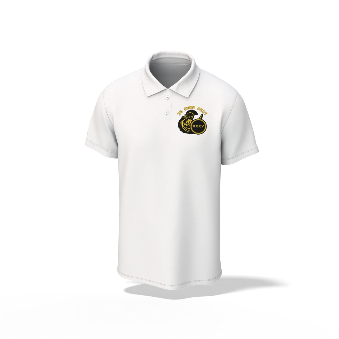 35 Engr Regt Embroidered Polo Shirt