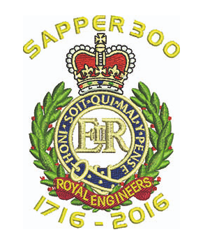 Sapper 300 & Cap badge Embroidered T-Shirt