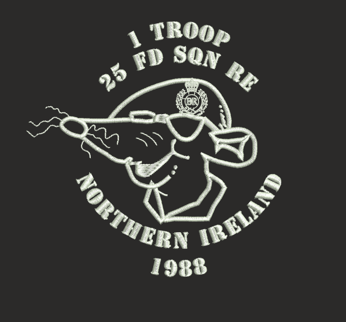 1 Troop 25 Fd Sqn Embroidered Polo Shirt