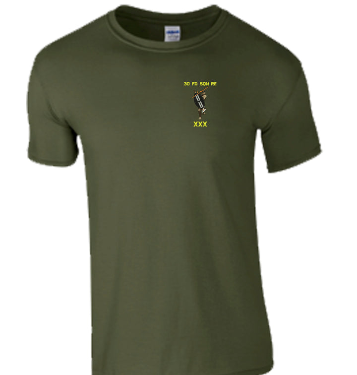 RE 30 Fd Sqn Zulu Warrier Embroidered T shirt