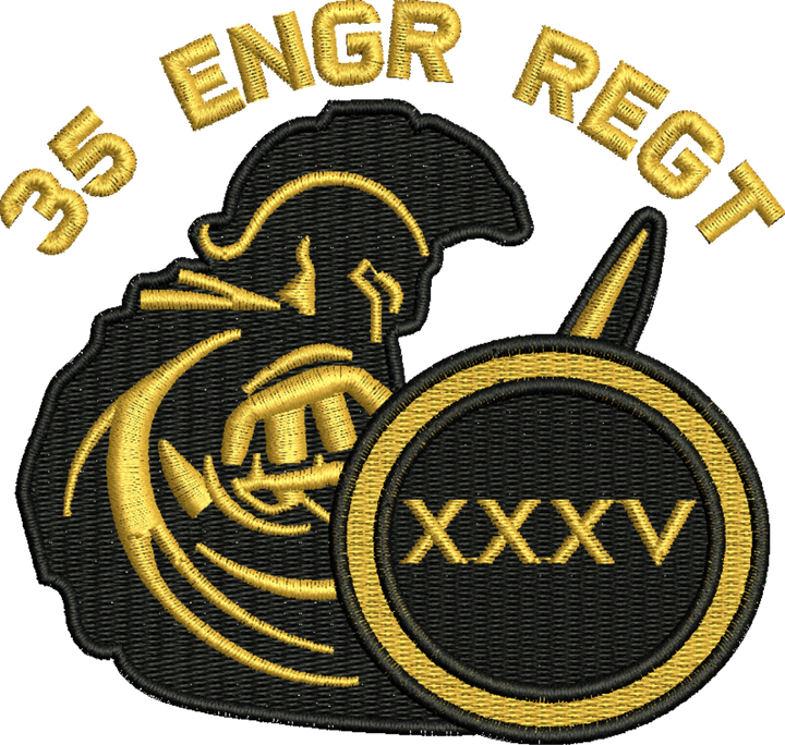 35 Engr Regt Embroidered Polo Shirt