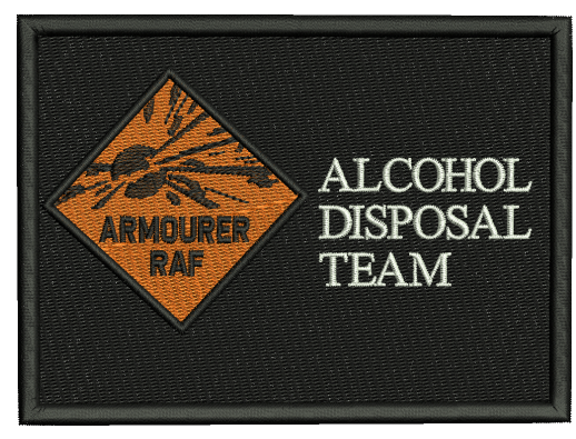 Alcohol Disposal Team Embroidered Badge