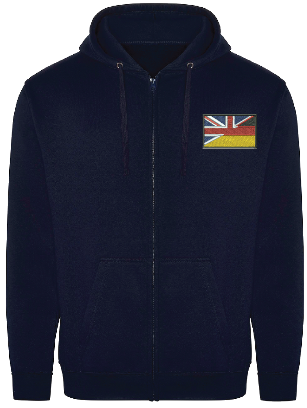 UK German Flag Zipped Hoodie