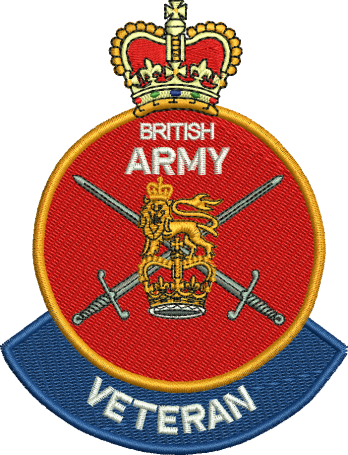 British Army Veteran Embroidered Badge