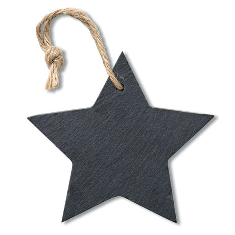 Engraved Slate Star Christmas Decoration