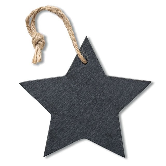 Engraved Slate Star Christmas Decoration