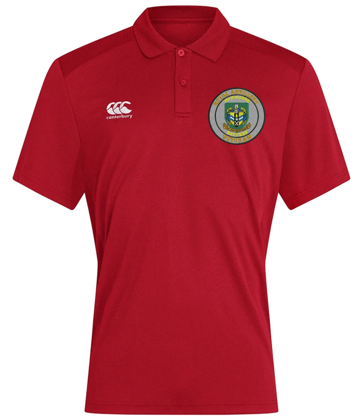 Royal Artillery Veteran Canterbury Club Dry Polo Flag Red