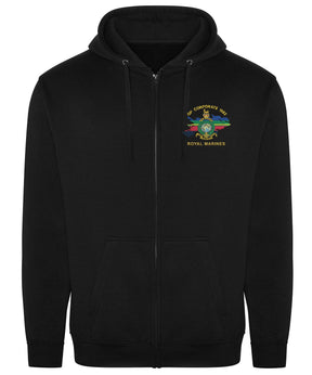 Op Corporate Royal Marines Zipped Hoodie