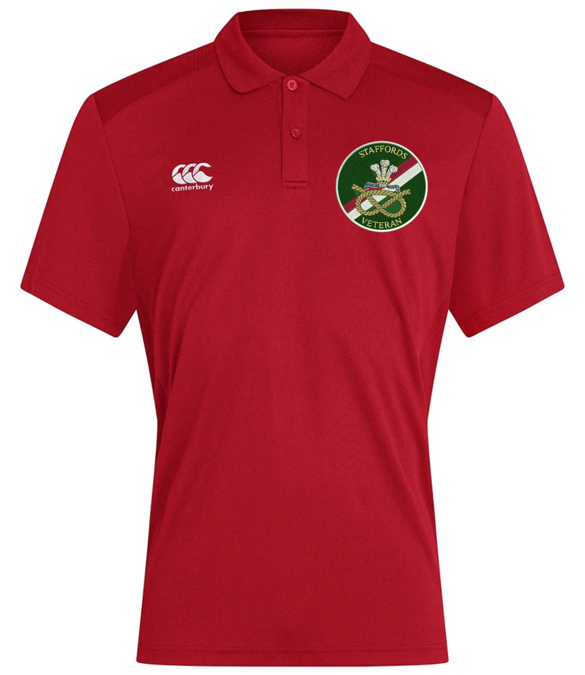 Staffords Veteran Canterbury Club Dry Polo Flag Red