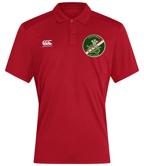 Staffords Veteran Canterbury Club Dry Polo Flag Red