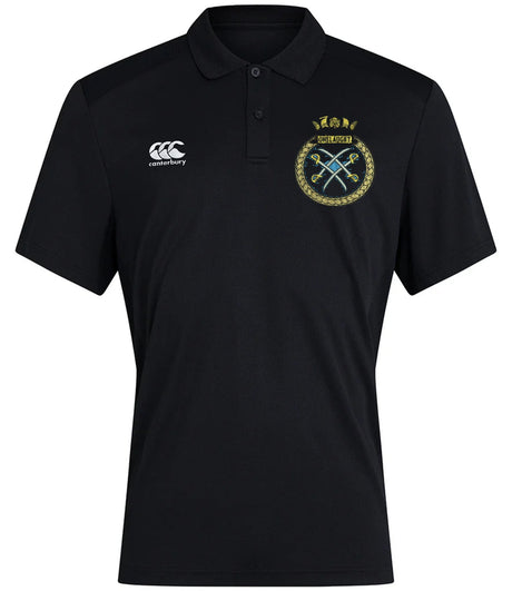 HMS Onslaught Veteran Canterbury Club Dry Polo Black