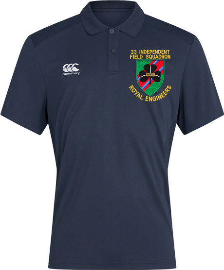 33 Indep Field Sqn Canterbury polo in Navy