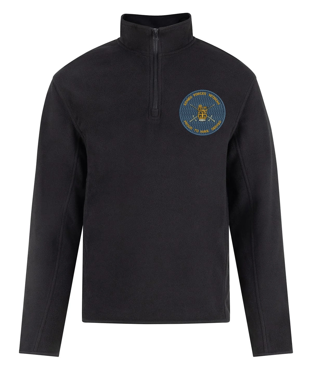 Armed Forces Veteran Proud to Serve Zipped Fleece