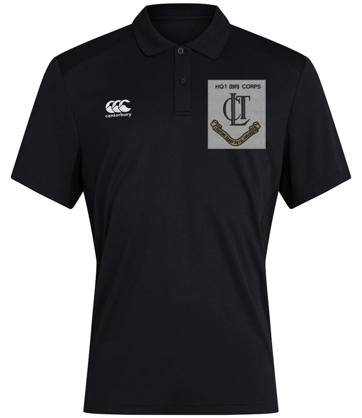 HQ 1 (BR) Corps Canterbury Club Dry Polo Black