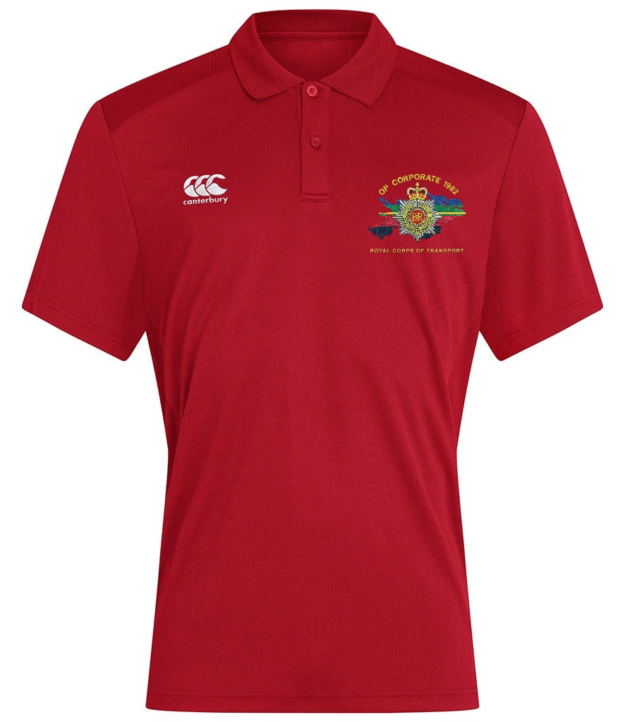 Op Corporate Royal Corps of Transport Canterbury polo in Flag Red