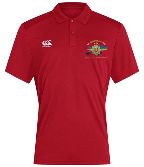 Op Corporate Royal Corps of Transport Canterbury polo in Flag Red