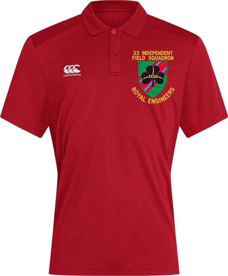 33 Indep Field Sqn Canterbury polo in Flag Red