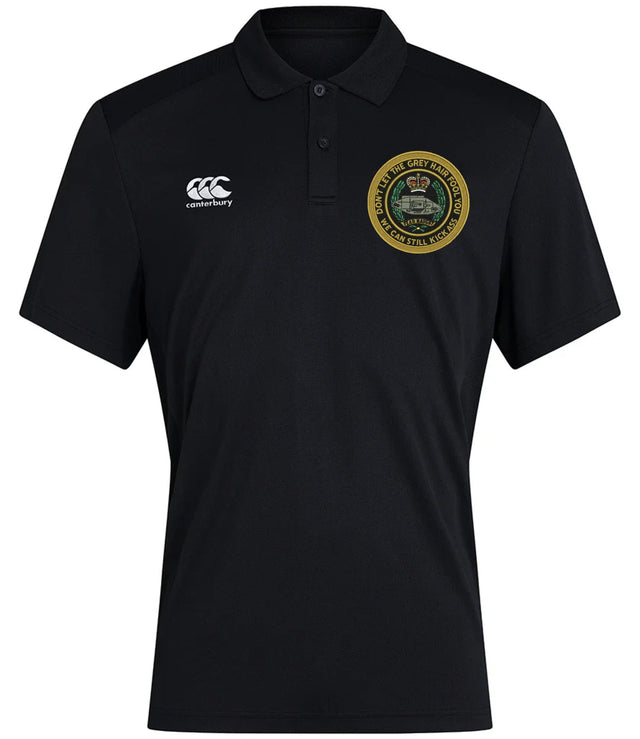 Royal Tank Regiment Veteran Canterbury Club Dry Polo Black