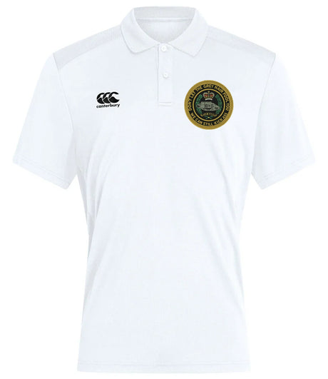 Royal Tank Regiment Veteran Canterbury Club Dry Polo White