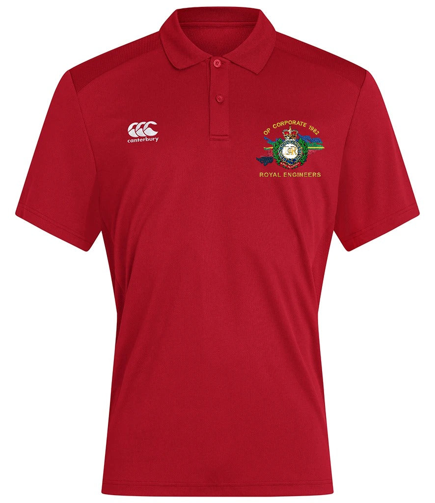 Op Corporate Royal Engineers Canterbury polo in Flag Red