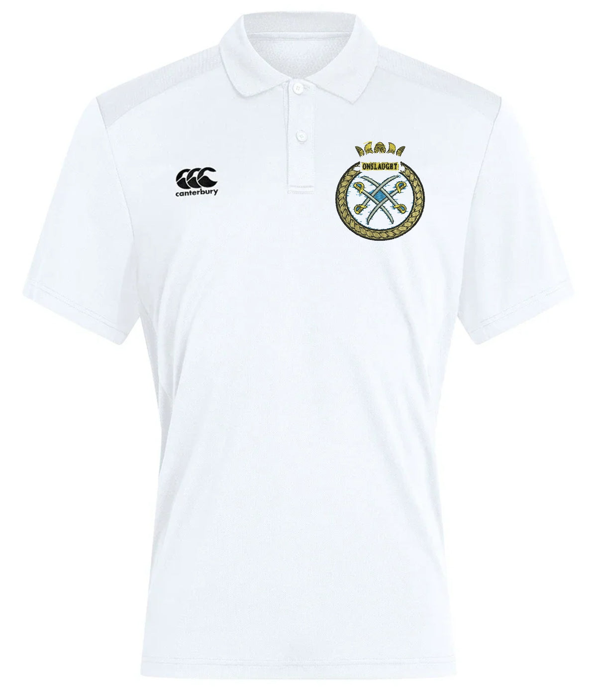 HMS Onslaught Veteran Canterbury Club Dry Polo White