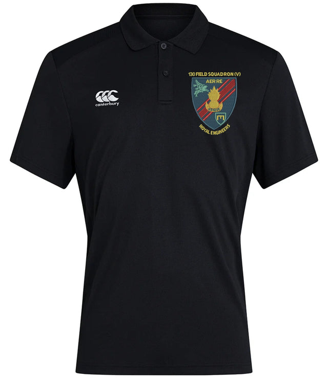 130 Field Squadron Canterbury Club Dry Polo Black