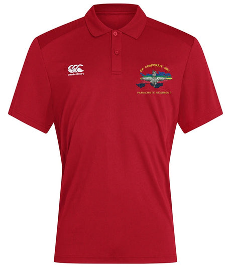 Op Corporate Parachute Regiment Canterbury polo in Flag Red