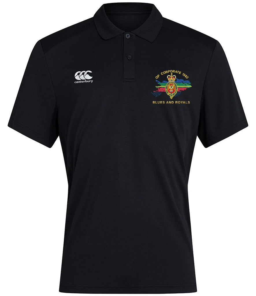 Op Corporate Blues and Royals Canterbury polo in Black