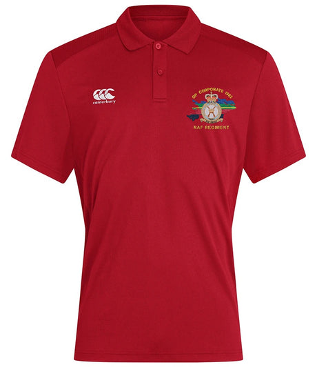 Op Corporate RAF Regiment Canterbury polo in Flag Red