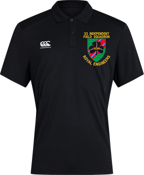 33 Indep Field Sqn Canterbury polo in Black