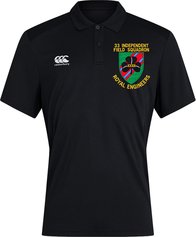 33 Indep Field Sqn Canterbury polo in Black