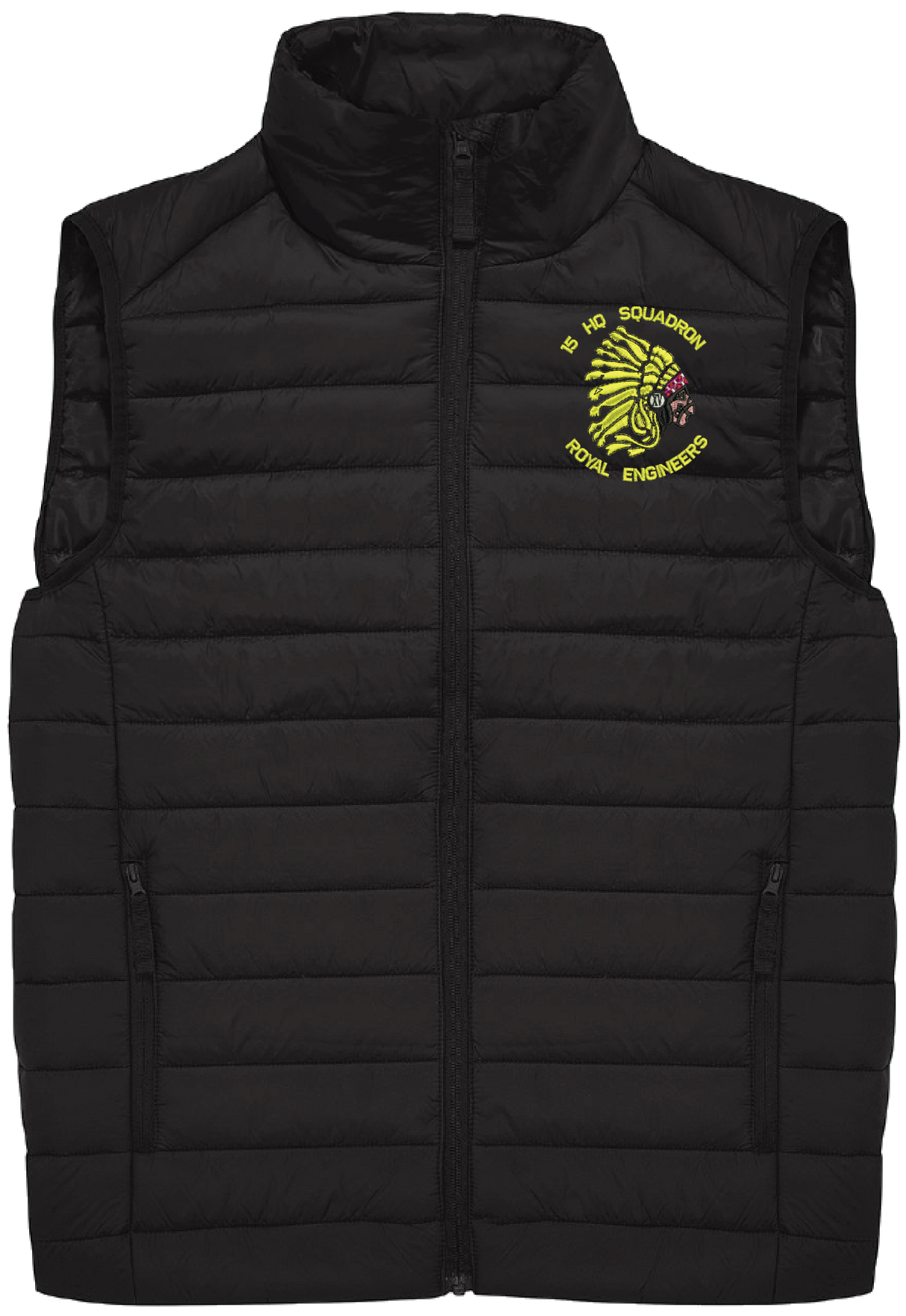 15 HQ Sqn Padded Gilet badge mockup