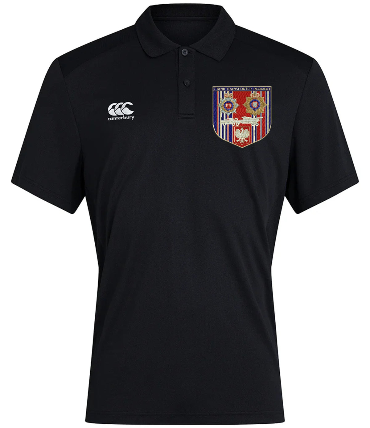 7 Tank Transporter Regiment Canterbury Club Dry Polo Black