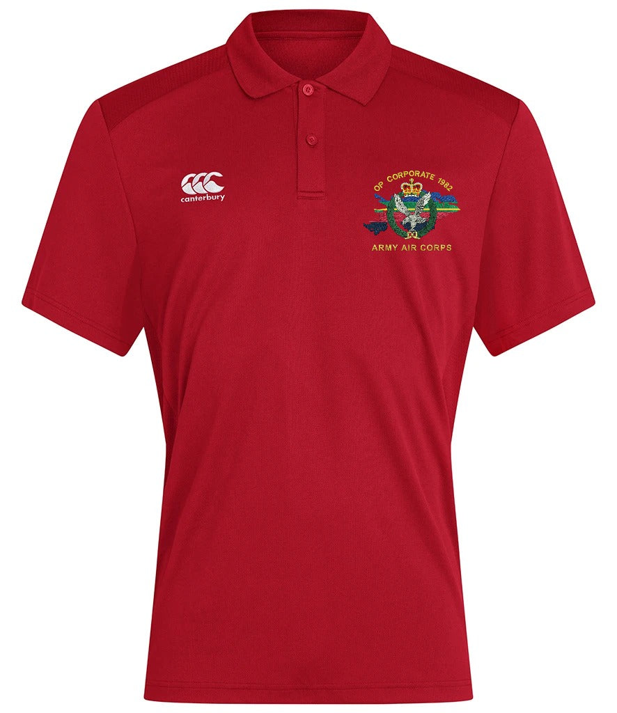 Op Corporate Army Air Corps Canterbury polo in Flag Red