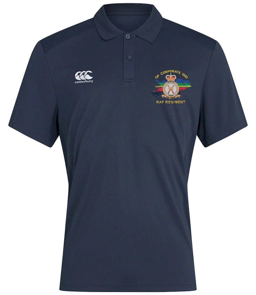 Op Corporate RAF Regiment Canterbury polo in Navy