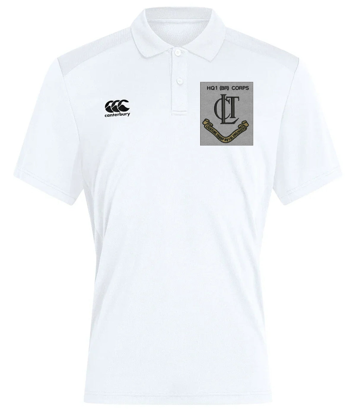 HQ 1 (BR) Corps Canterbury Club Dry Polo White