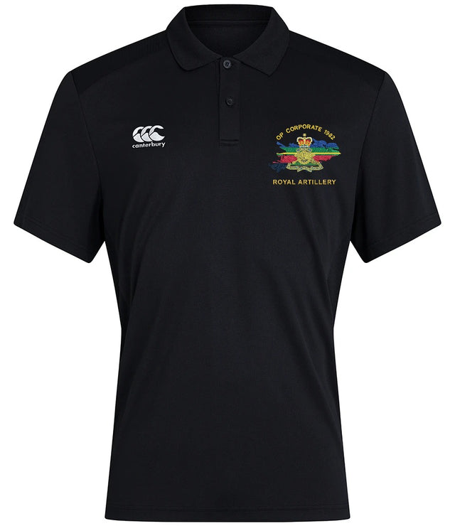 Op Corporate Royal Artillery Canterbury polo in Black
