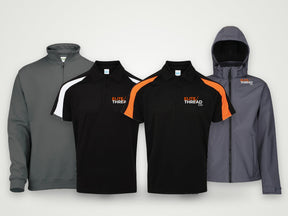 Core bundle: contrast polos, quarter zip and hooded jacket with your logo